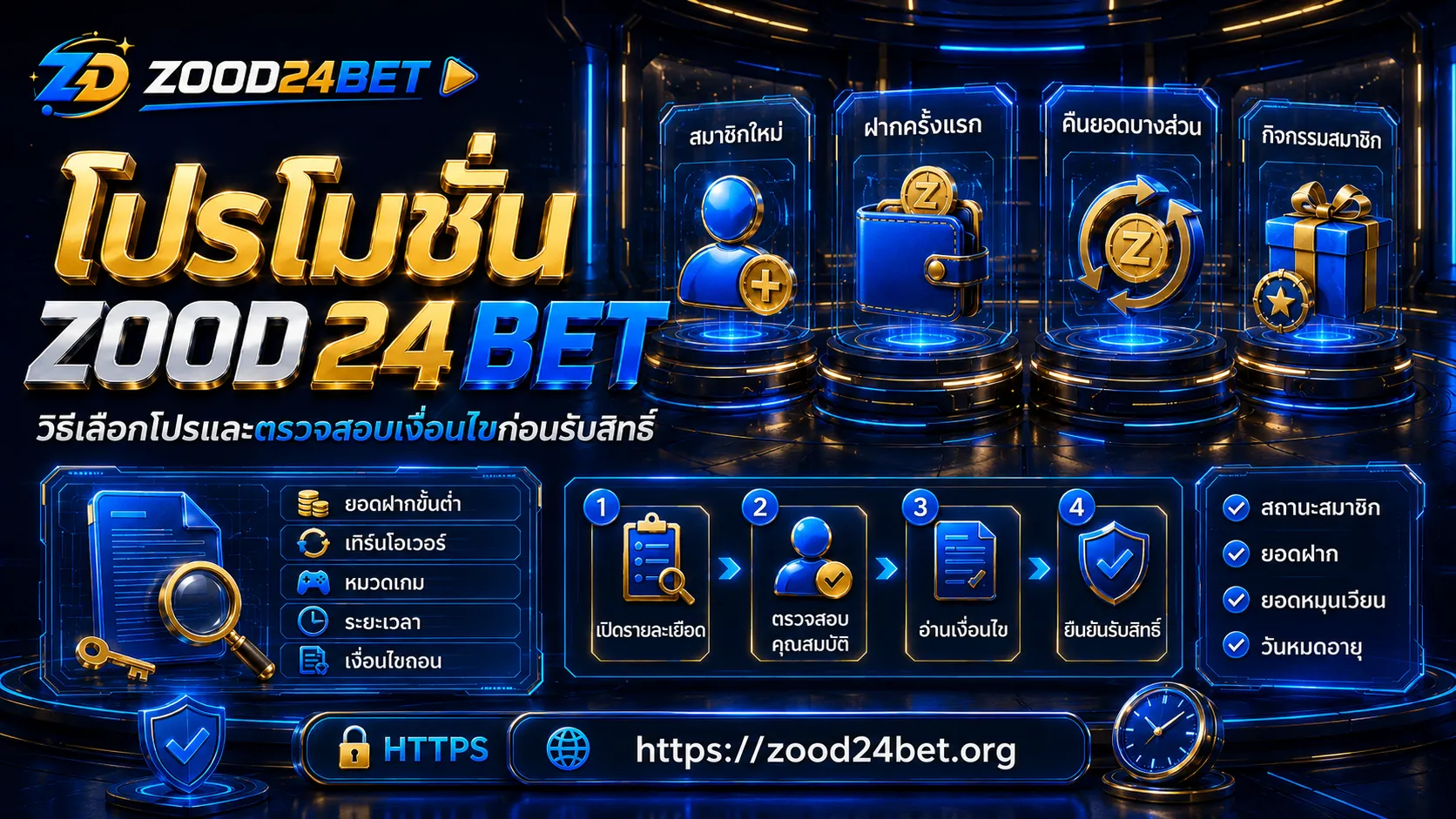 โปรโมชั่น ZOOD24BET ตรวจสิทธิ์ สถานะ และเงื่อนไขระบบ